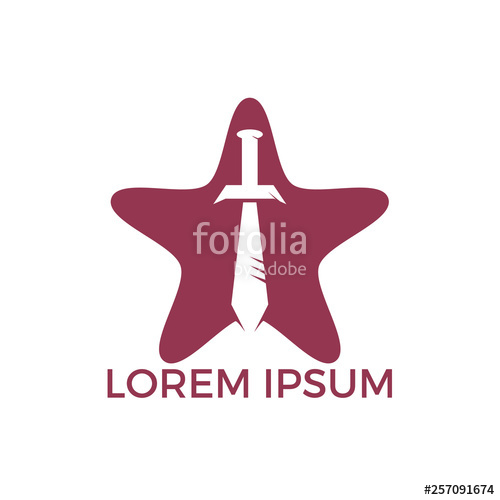 500x500 Sword And Star Logo Design Elegant Shield Logo Designs Concept