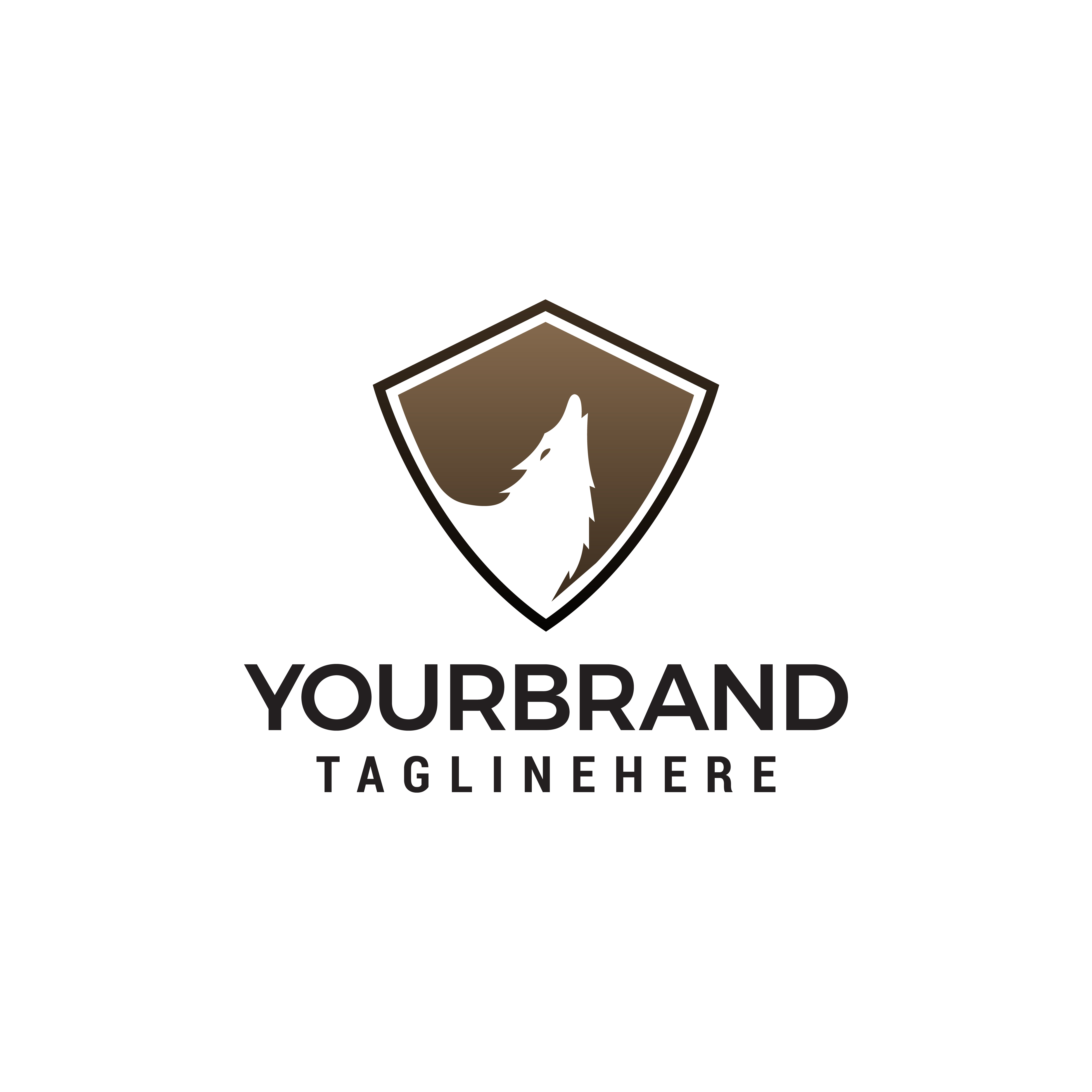 5000x5000 Wolf Shield Logo Wolf Security Shield Logo Design Concept