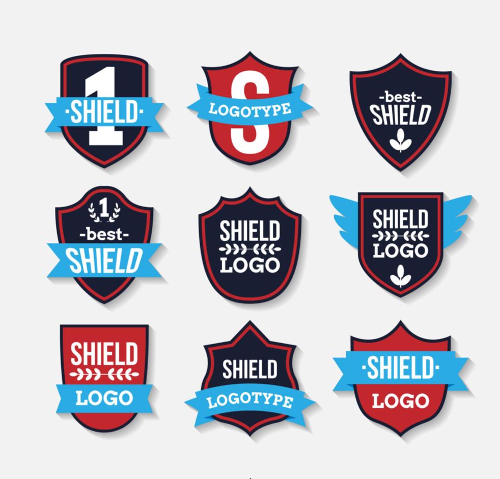 982x941 Nine New Fashion Shield Logo Vector Free Vector Graphic Download