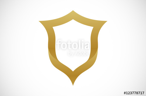 500x330 Shield Gold Logo Vector Stock Image And Royalty Free Vector