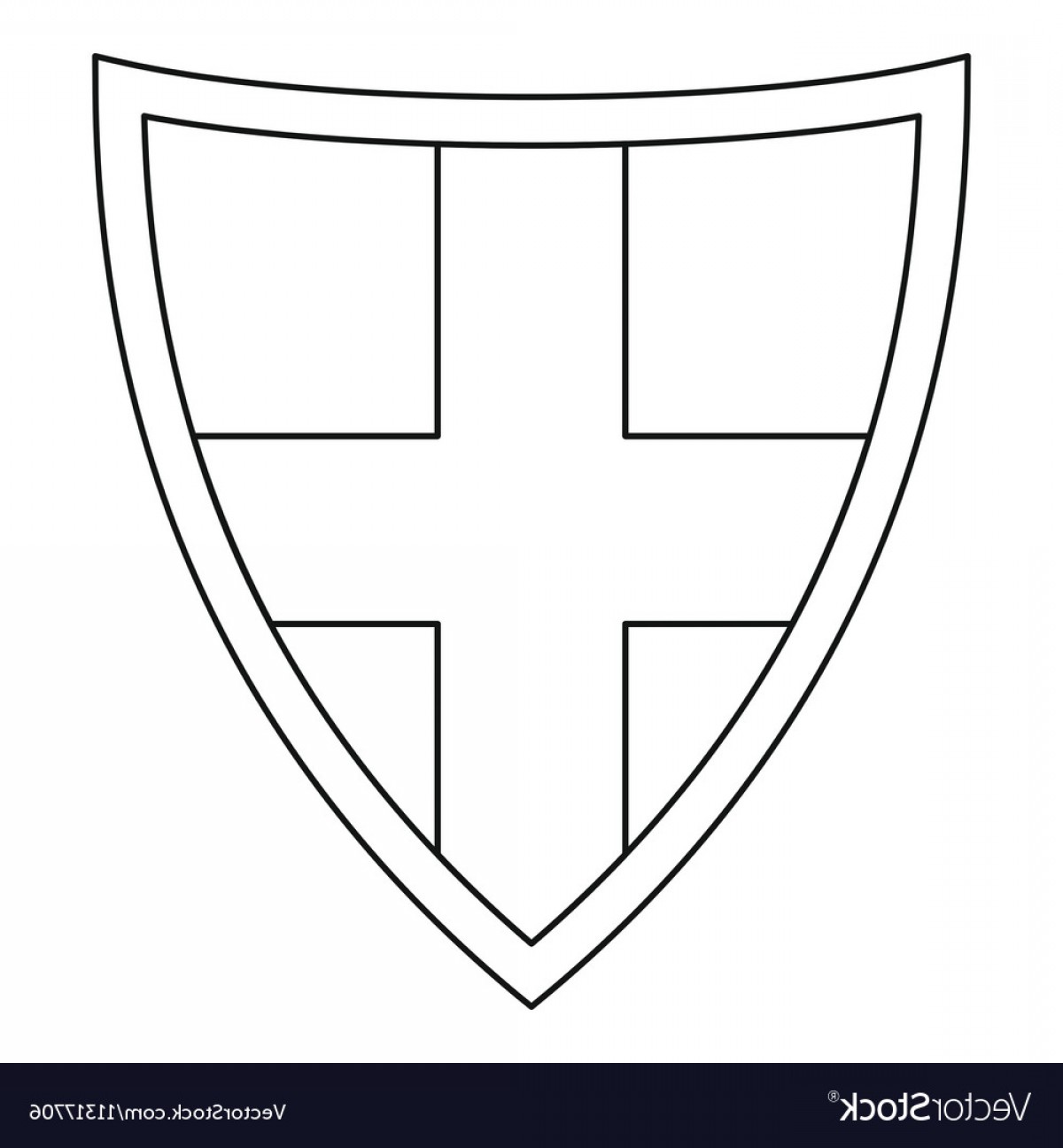 1200x1296 Shield For Protection Icon Outline Style Vector Cqrecords
