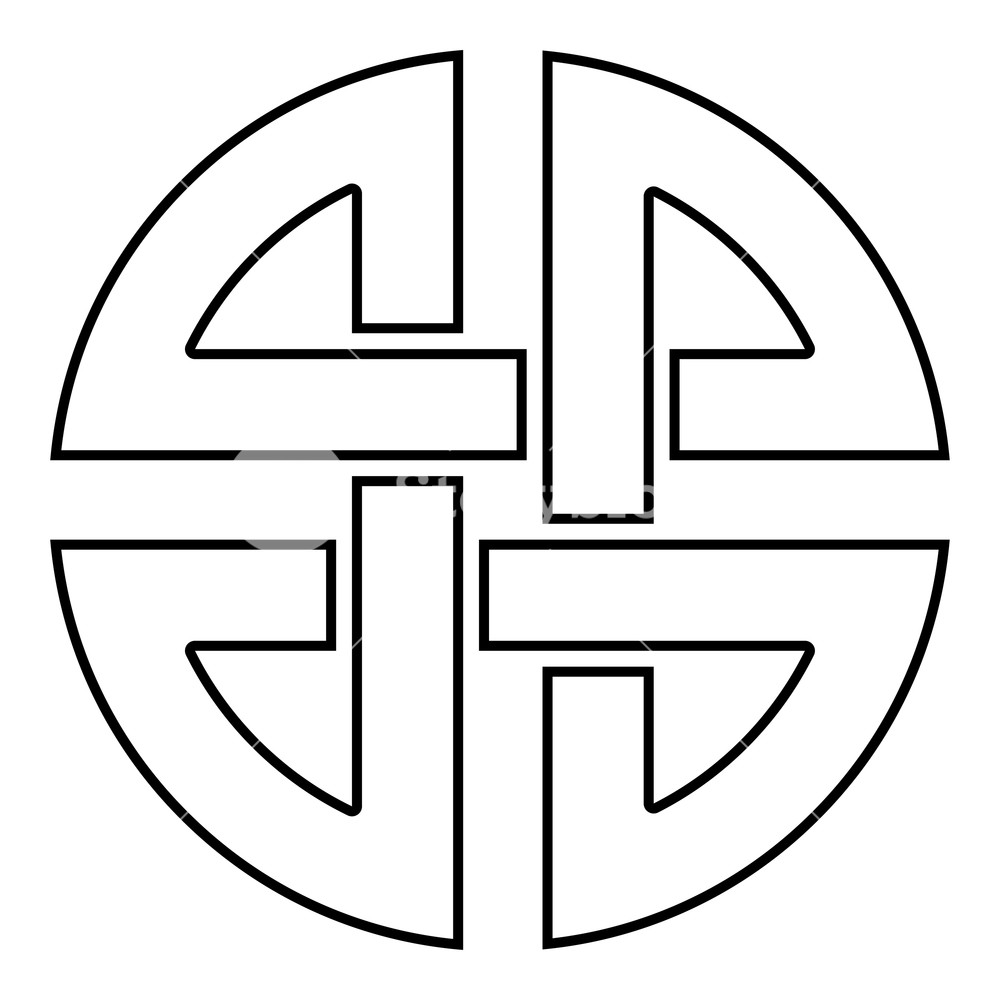 1000x1000 Knot Shield Symbol Of Protection Ancient Symbol Icon Black Color