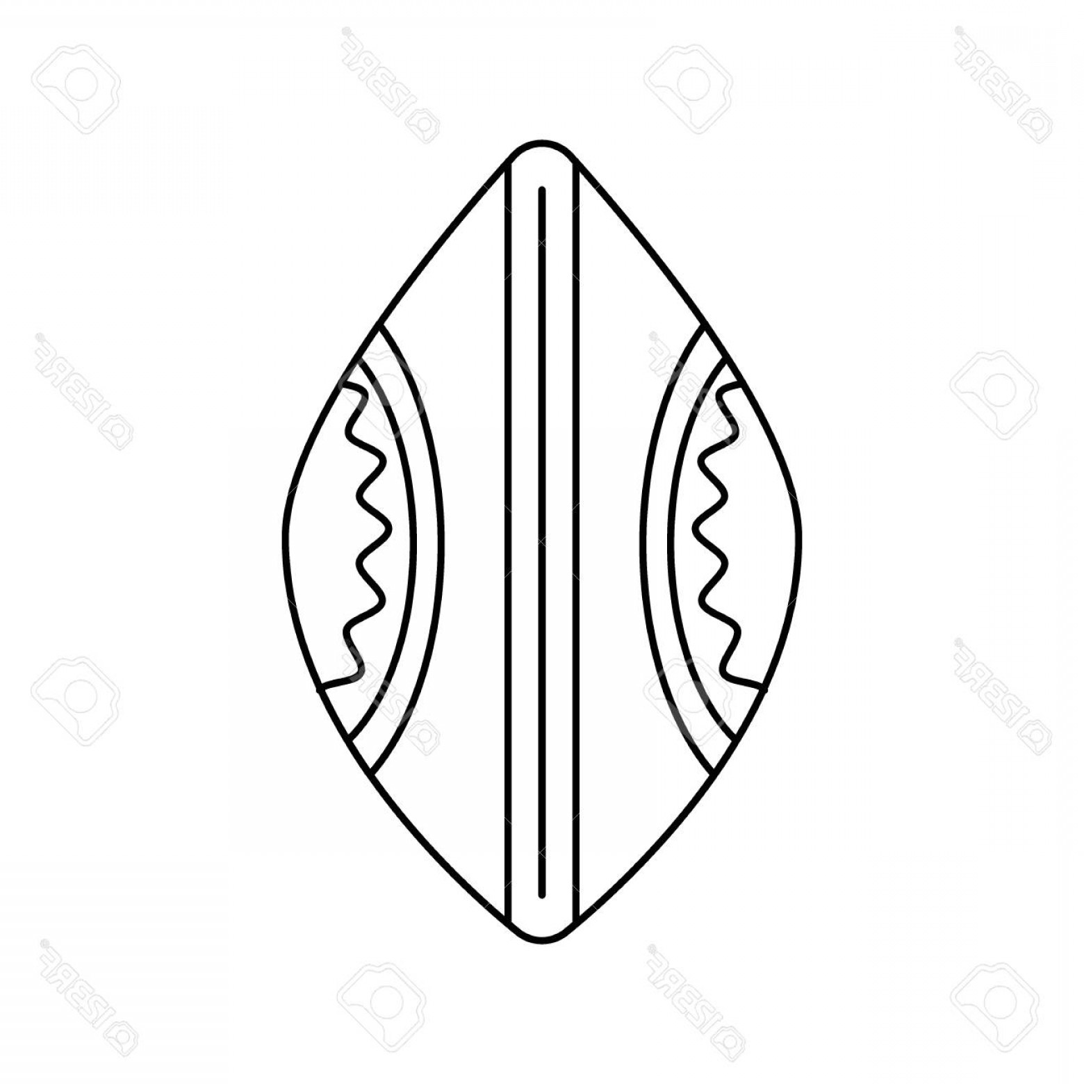 1560x1560 Photostock Vector African Shield Icon Outline African Shield