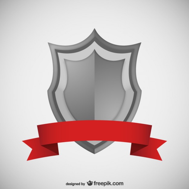 626x626 Shield With Red Ribbon Vector Vector Free Download
