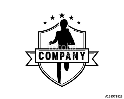 500x400 Silhouette Vector Win Running Competition For Champion Women