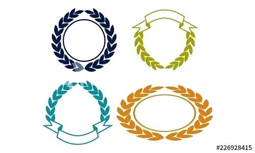 500x300 Blank Shield Ribbon Template Set Buy This Stock Vector And Explore