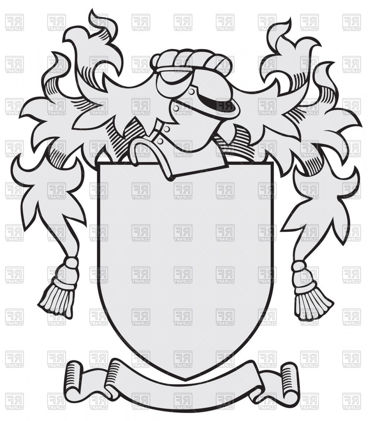 1274x1440 Coat Of Arms Heraldic Emblem With Ornate Shield Knightly Helmet