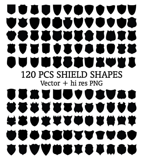 570x638 Shield Clipart Badge Clipart Emblem Clipart Emblem Shield Etsy