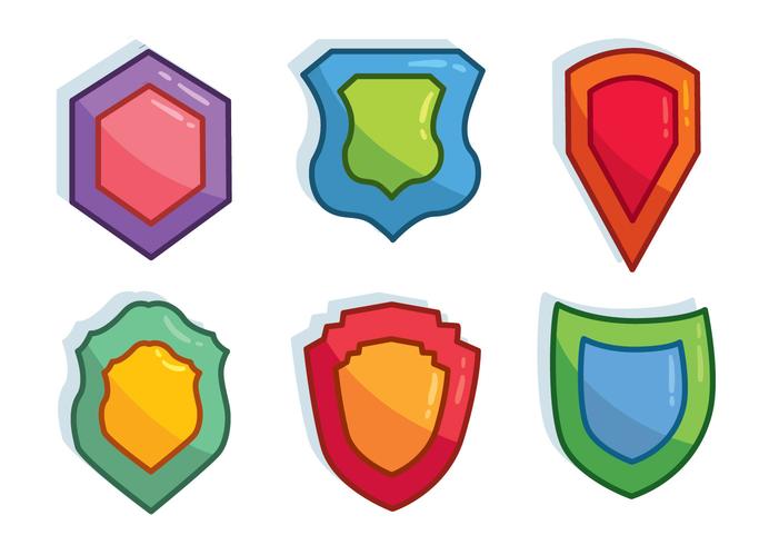 701x490 Colored Shield Shape Vector