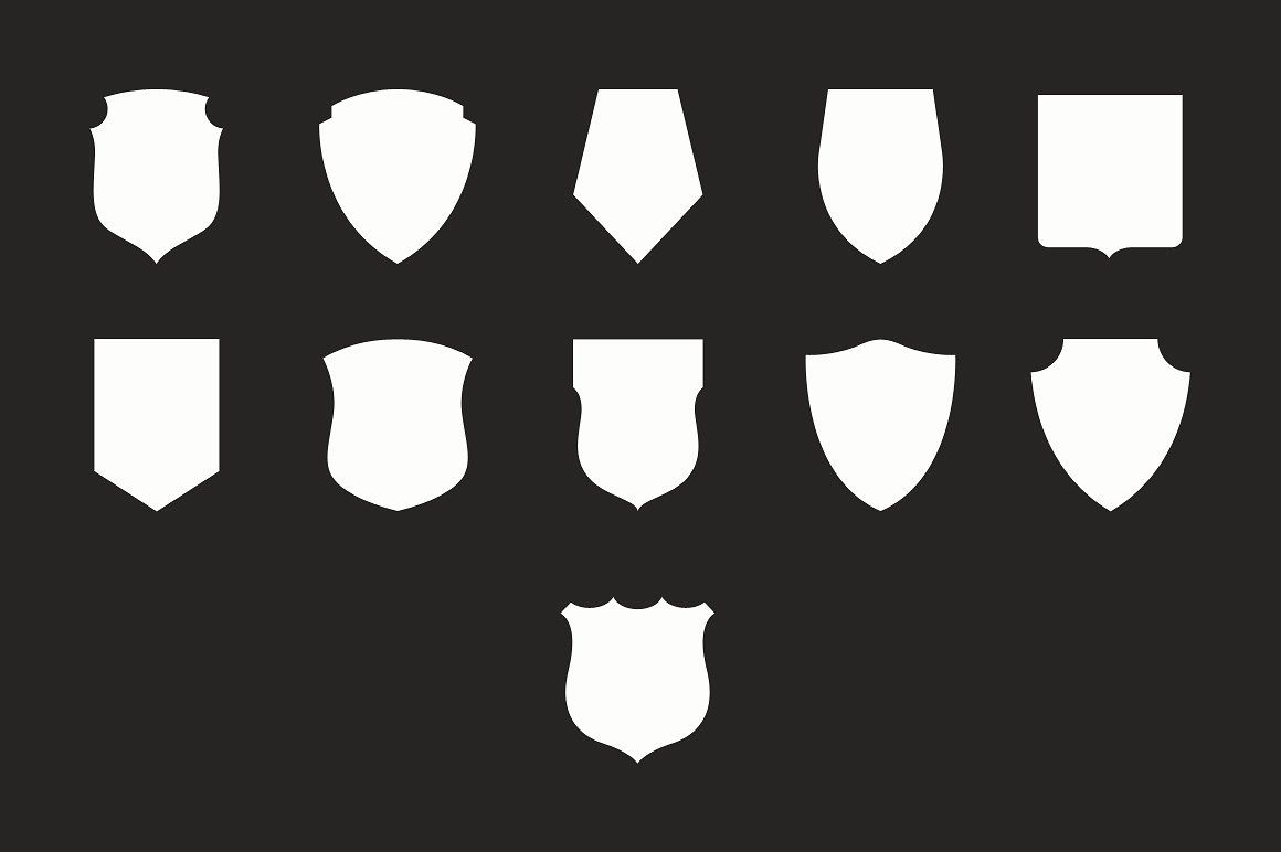 1160x772 Escutcheon Vector Shield Shapes
