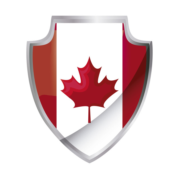626x626 Flag Of Canada Patriotic In Shield Shape Vector Premium Download