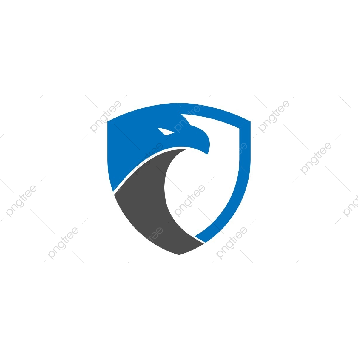 1200x1200 Security Shield Eagle Logo Design Template Vector, Black, Blue