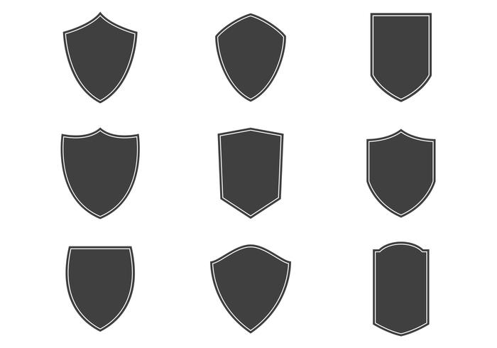 700x490 Shield Shapes Free Vector Art