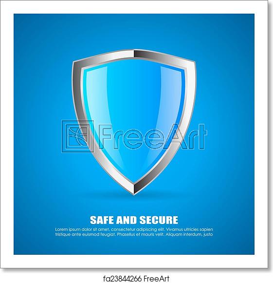 561x581 Free Art Print Of Security Shield Icon Security Shield Vector