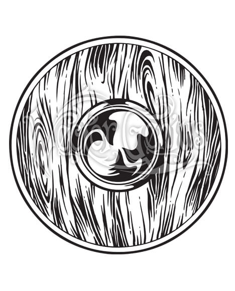 468x580 Round Medieval Shield Stock Art