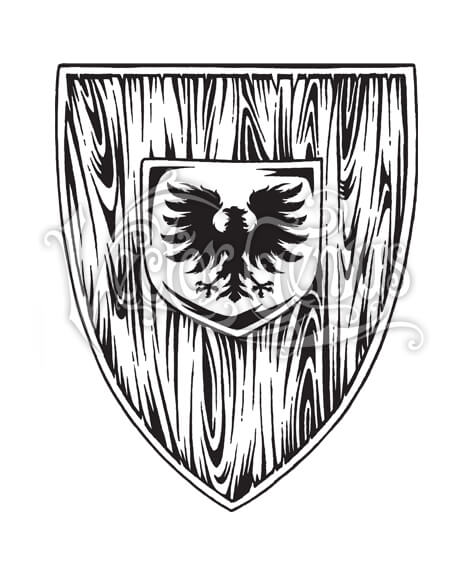 468x580 Eagle Medieval Shield Stock Art
