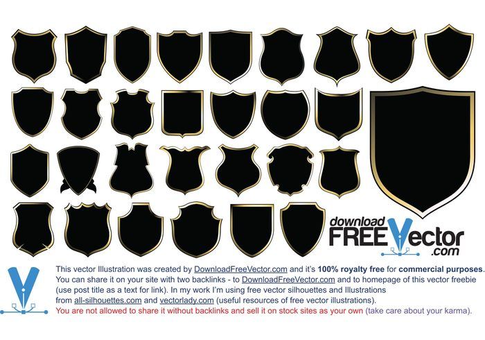 700x490 Coat Of Arms Shield Vector Pack Graphics Designs Shield