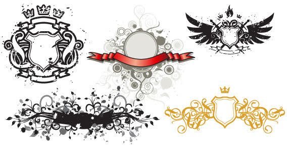 568x294 Free Heraldic Shield Free Vector Elements Files, Vectors