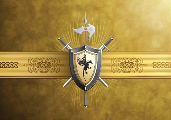 600x422 European Dragon Shield Vector Graphics For Free Download Free Vector