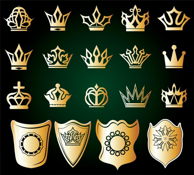 750x678 Gold Crown And Shield