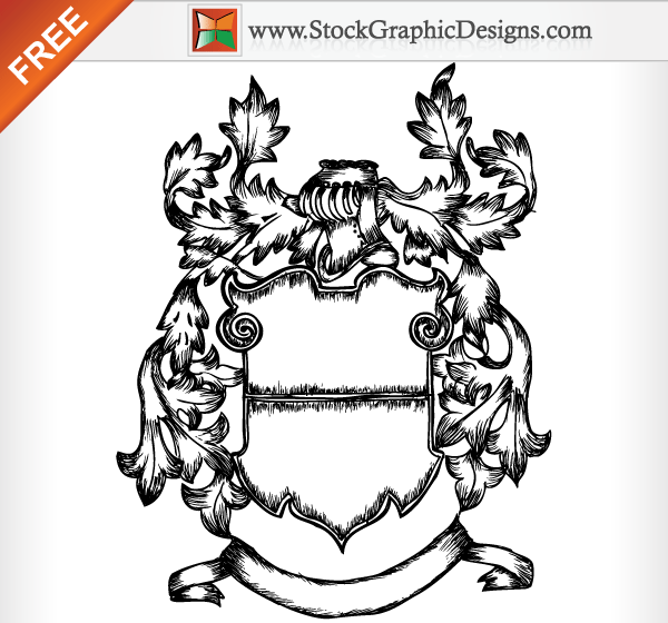 600x560 Medieval Ornate Heraldic Shield Free Vector Image Download Free