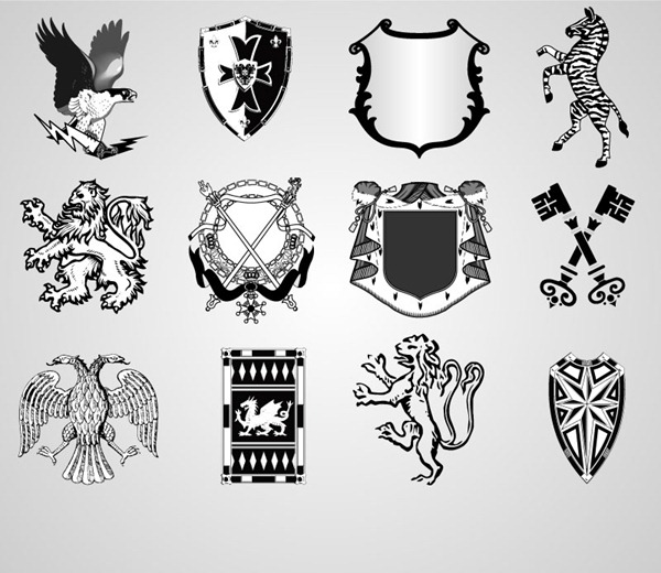 600x520 European Shield Design Elements Vector Material My Free