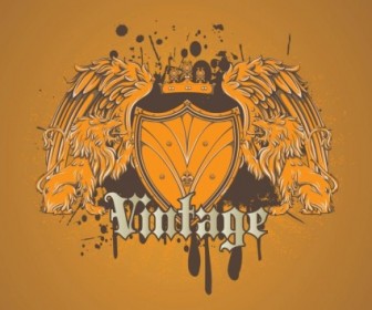 336x280 Vector Cool Heraldic Lion Shield Vector Art