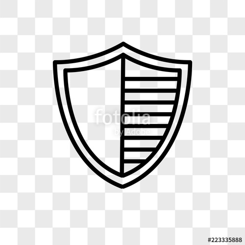 500x500 Shield Vector Icon Isolated On Transparent Background, Shield Logo