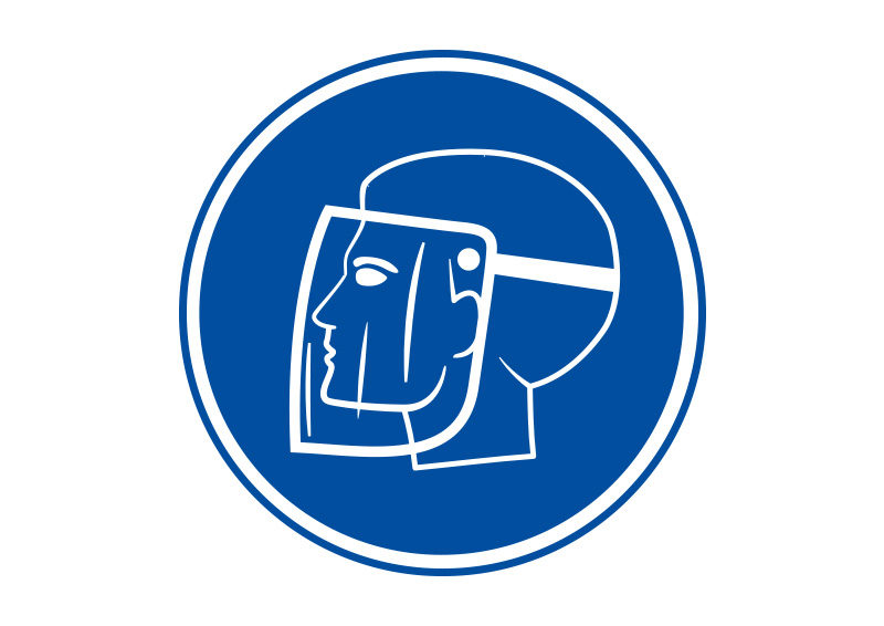 800x566 Wear Face Shield Vector Sign