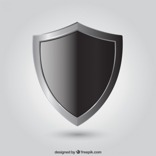 626x626 Black Shield Vector Free Download