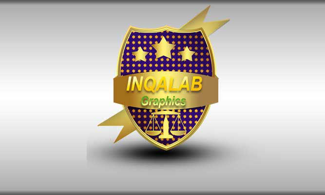 667x400 Gold Metallic Shield Logo Design Template Free Download