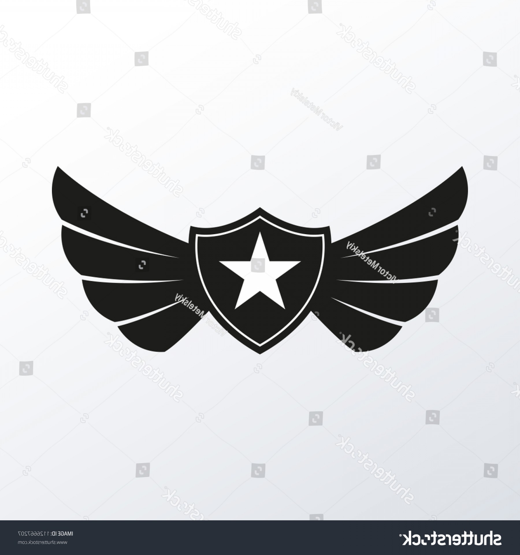 1800x1920 Shield Wings Star Winged Logo Template Soidergi