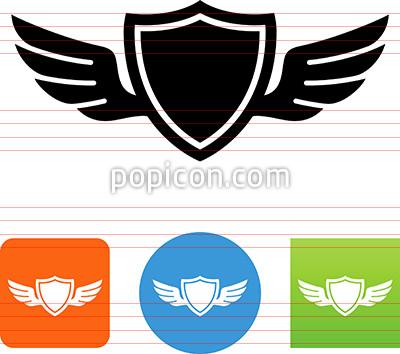 400x354 Shield With Wings Icon