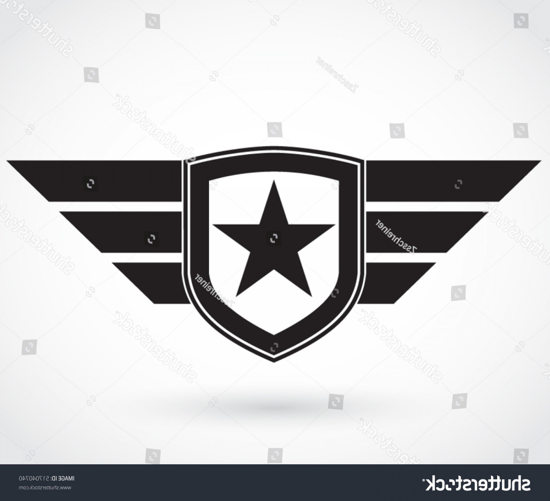 1800x1638 Silhouette Military Star Shield Wings Soidergi