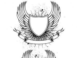 310x233 Vector Wing Elements And Shield Material Free Vectors Ui Download