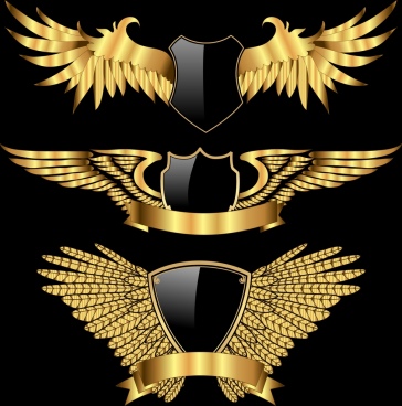 364x368 Logo Wings Shield Free Vector Download