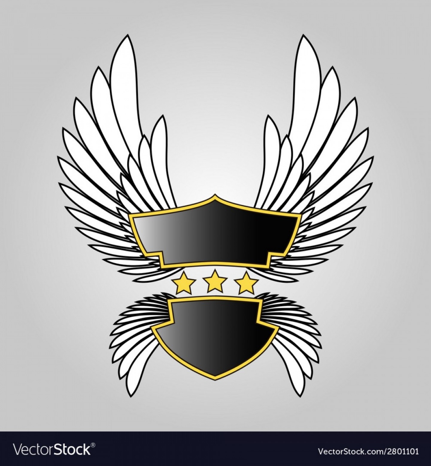 1440x1555 Abstract Logo Shield Stars And Wings Vector Handandbeak