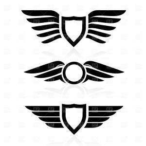 300x300 Best Shield With Wings Symbol Download Royalty Free Vector
