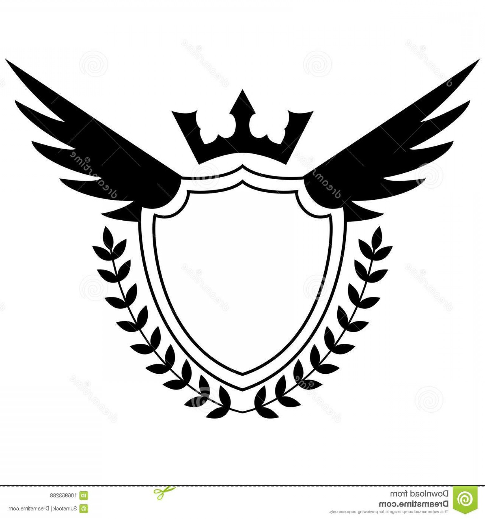 1560x1668 Black White Shield Design Wings Black White Shield Wings Image