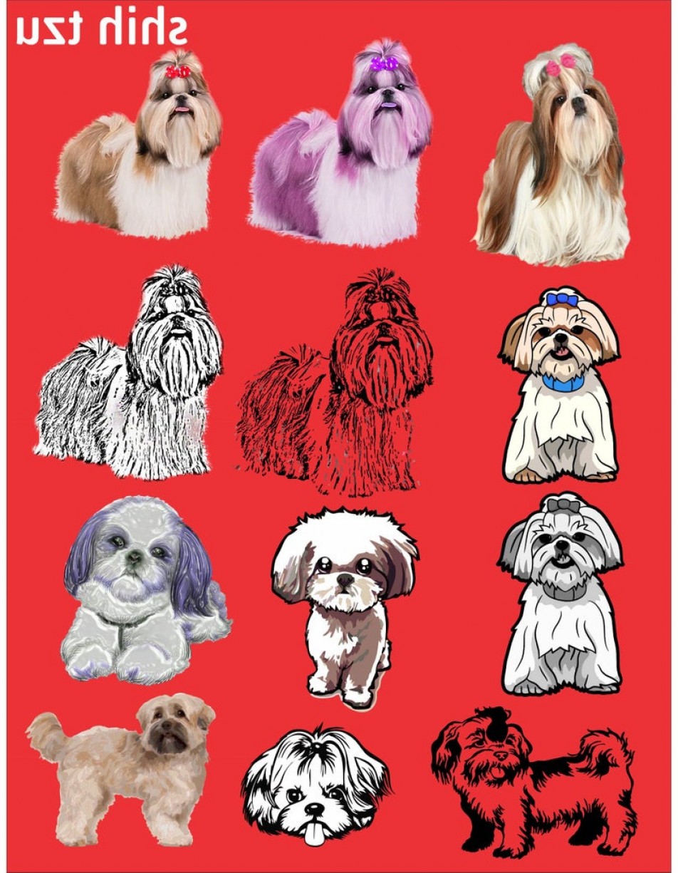 952x1225 Shih Tzu Dog Silhouette Clipart Vector Soidergi