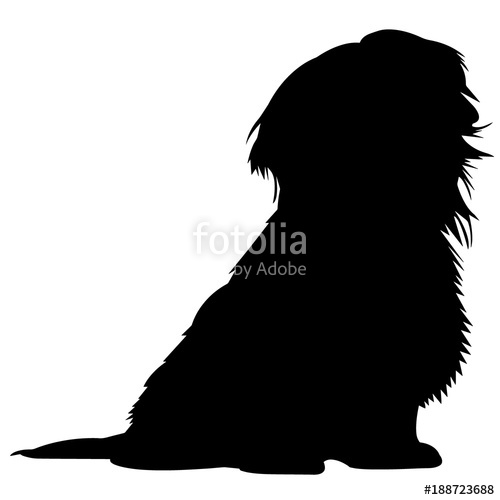 500x500 Shih Tzu Dog Silhouette Vector Graphics Stock Image And Royalty