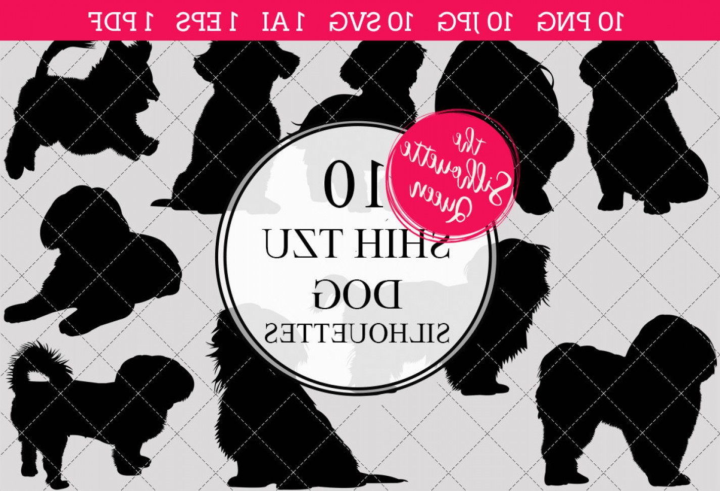 1425x972 Shih Tzu Dog Silhouettes Clipart Clip Art Svgs Jpgs Pngs