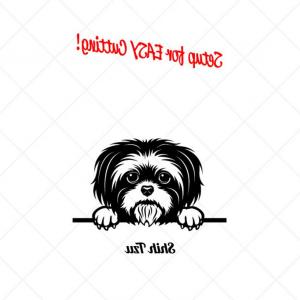 300x300 Peeking Shih Tzu Dog Clipart Vector Clip Soidergi