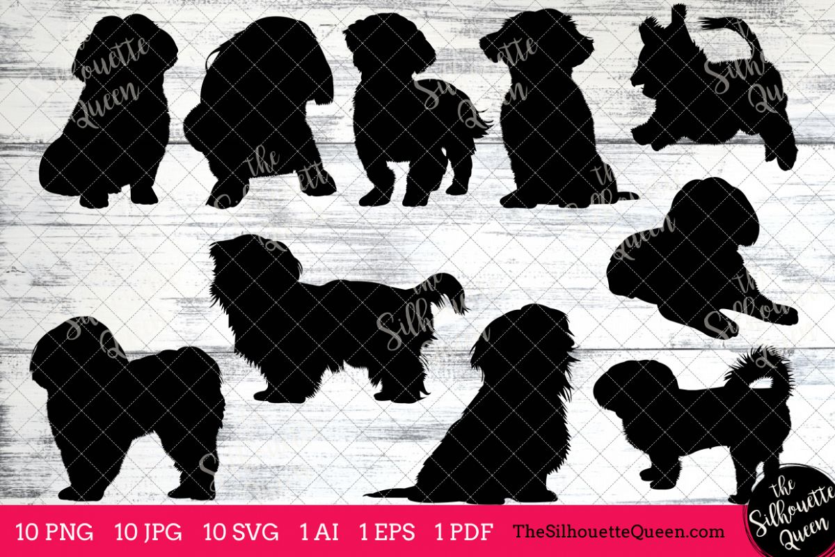 1200x800 Shih Tzu Dog Silhouette Clipart Clip Art