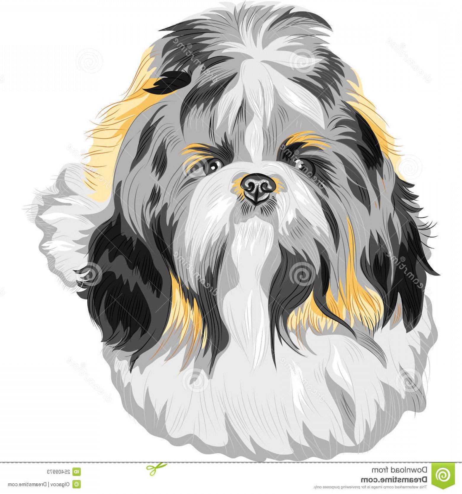 1560x1668 Shih Tzu Vector Cartoons Createmepink