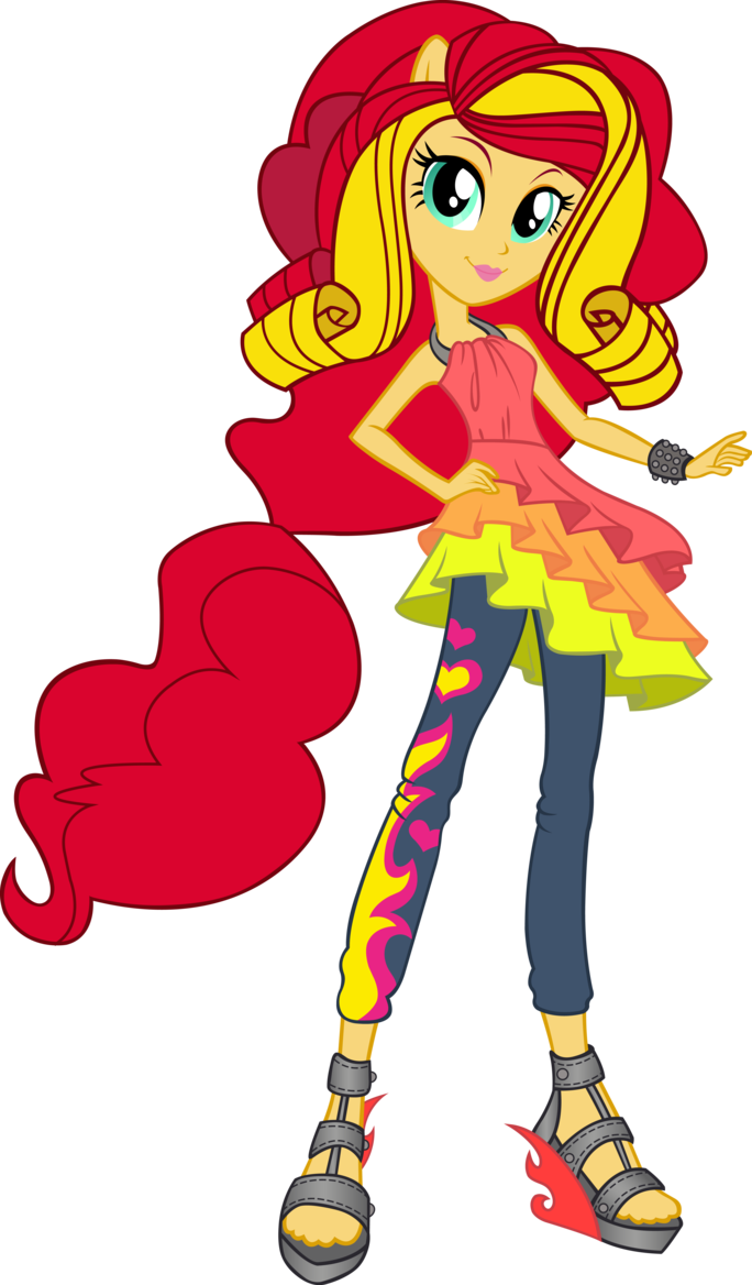 684x1168 Rainbow Rocks Sunset Shimmer Vector