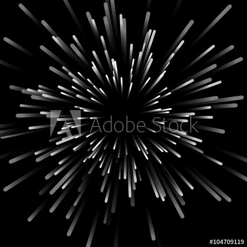500x500 Shine Vector Rays On Black Background Explosive Illustration