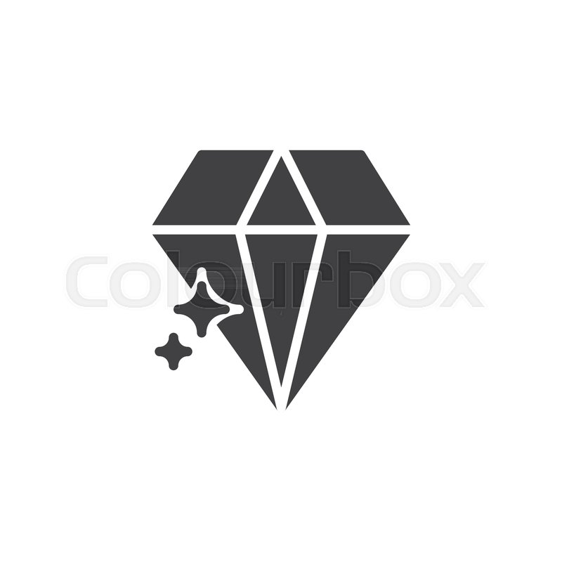 800x800 Diamond Shine Vector Icon Filled Flat Stock Vector Colourbox