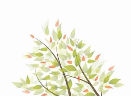 425x312 Green Leaves Graphic Art Background Shiny Vector
