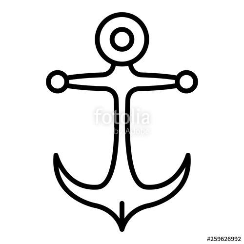 500x500 Ship Anchor Icon Outline Ship Anchor Vector Icon For Web Design